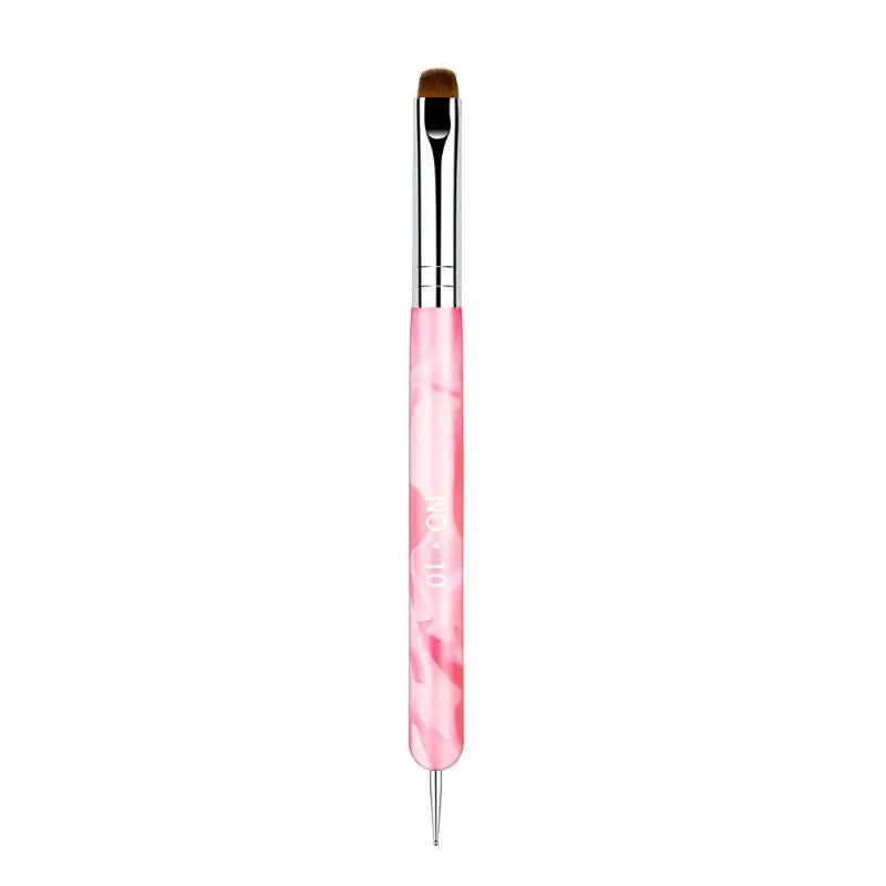 French Dual End Beginner High Quality Painting Manicure Tool Acrylic Drawing Nail Art Brush Nail Art Rhinestone Gel Dotting Pen Peaceful Pleasures Health and Wellness 10 Pink