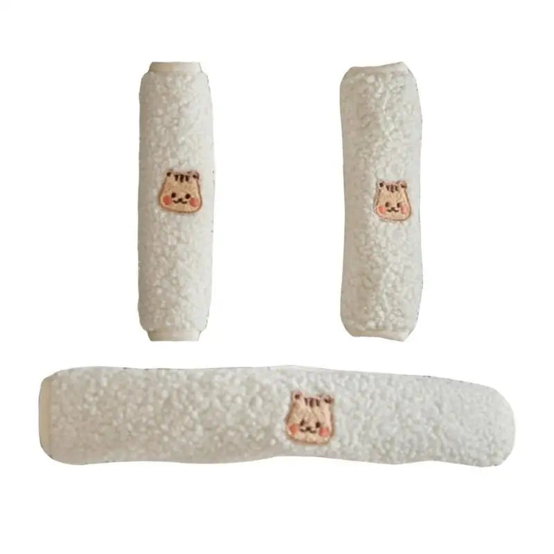 Baby Stroller Armrest & Shoulder Strap Cover Set – 3-Piece Plush