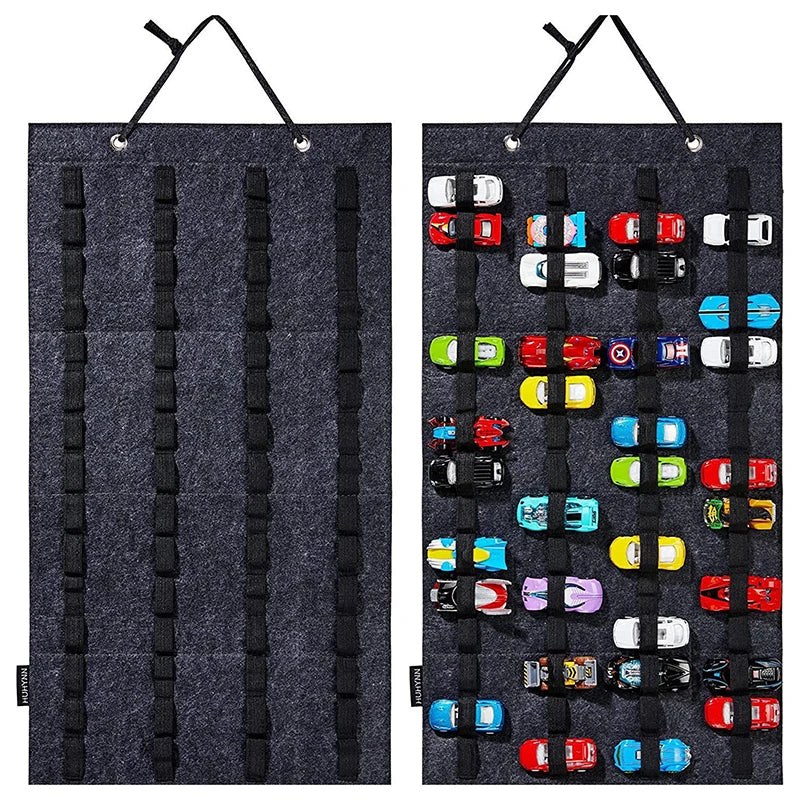 Wall Hanging Toy Car Organizer – Large Capacity Storage Bag