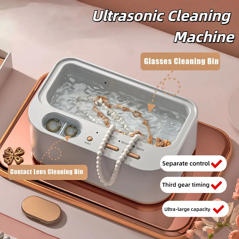 URGGU 48kHz Dual-Bin Ultrasonic Jewelry Cleaner | USB Powered