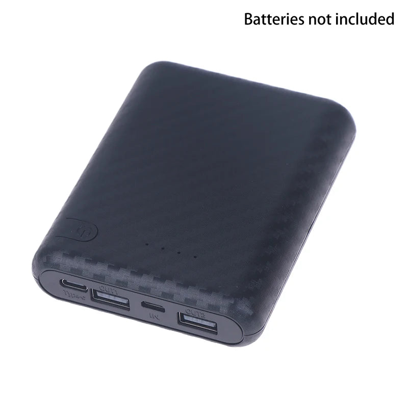 Input 5V/2.1A Detachable 4 Slots 18650 Battery Box Case DIY Power Set Material Mini Solderless Power Supply Housing Peaceful Pleasures Health and Wellness Black