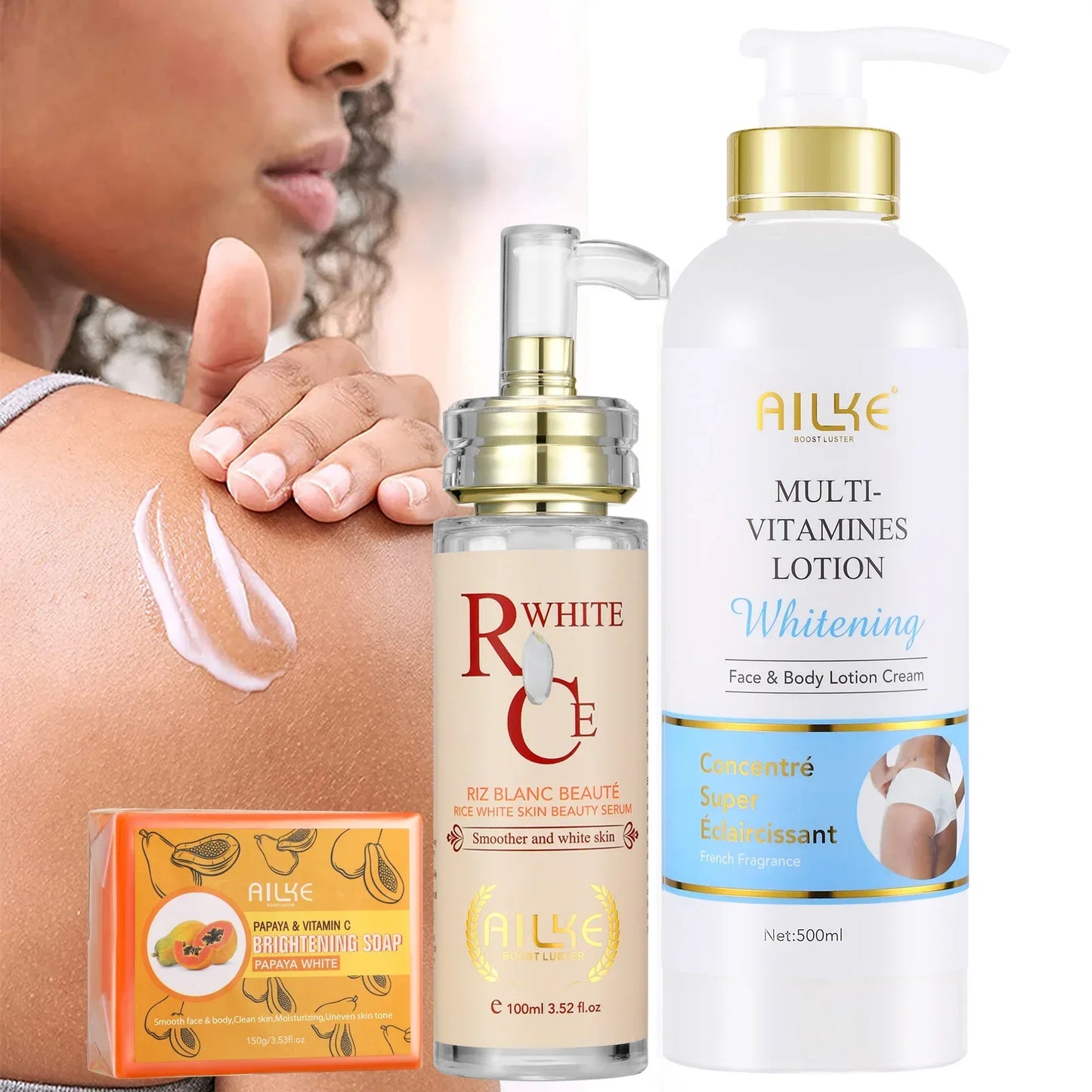 AILKE Multi-Vitamin Skin Care Set – Brightening & Dark Spot Removal