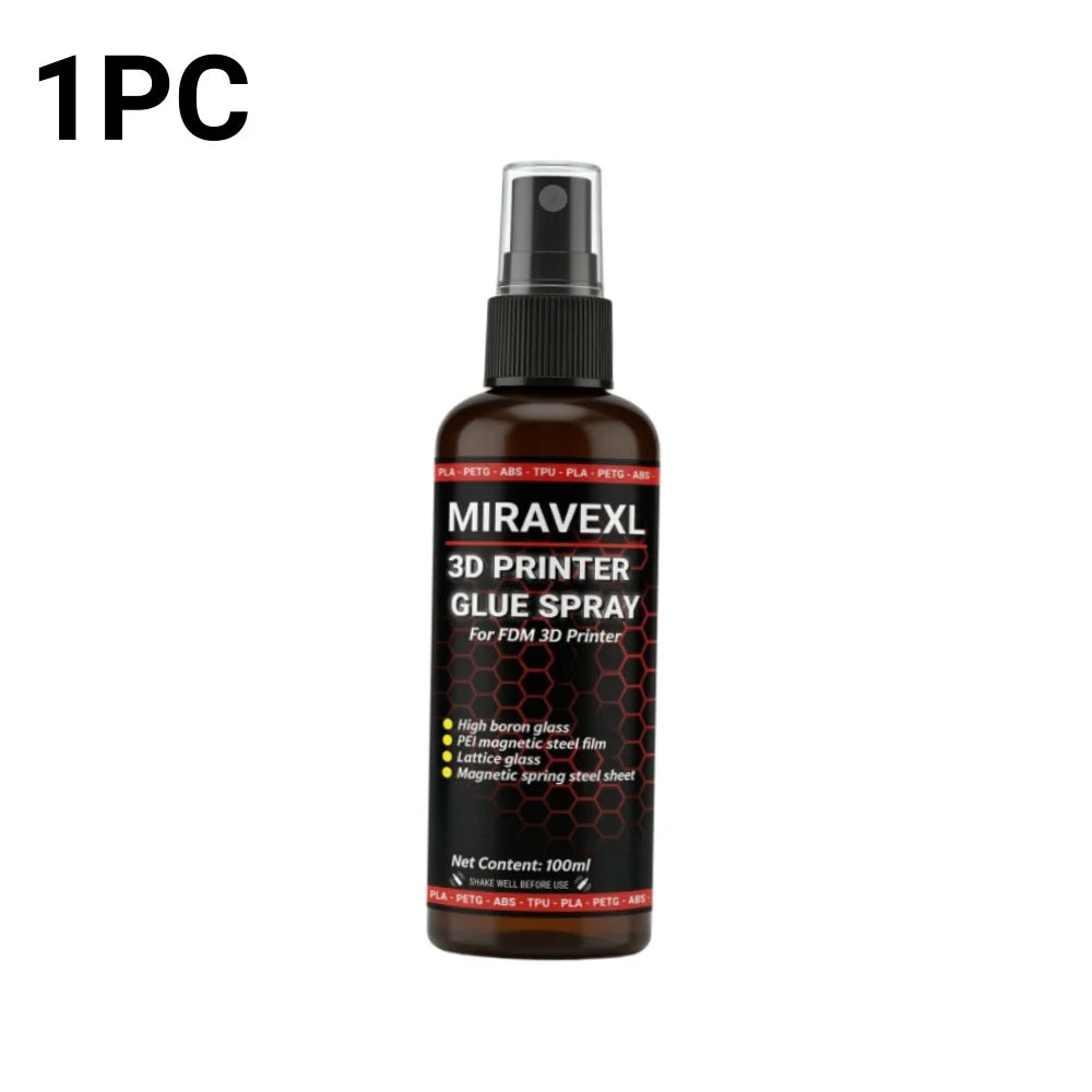 3D Printer Bed Adhesive Spray Strong Glue Anti-Warping Reduces Lift PLA ABS PETG TPU Filament Build Plate Printing Accessories Peaceful Pleasures Health and Wellness 1PC