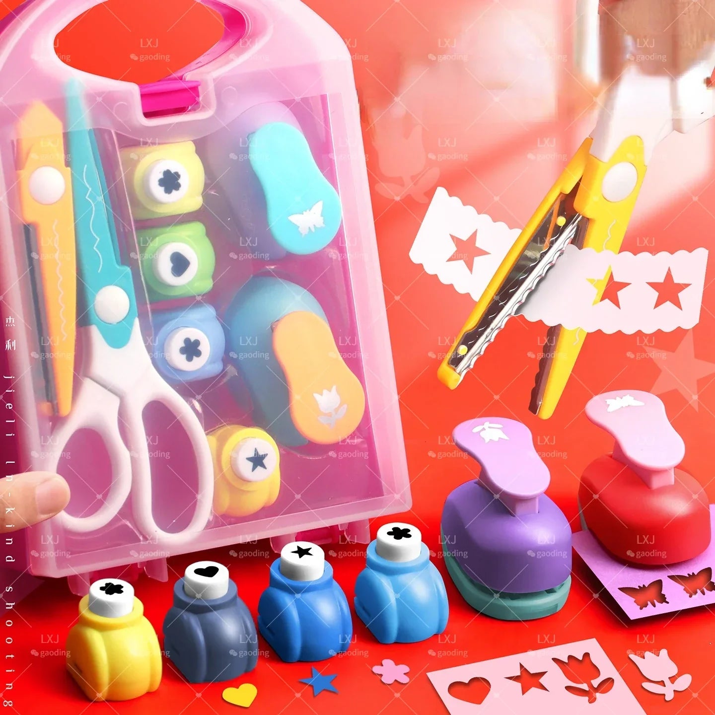 8pcs Creative Hole Punch Set Children's Hole Punch Scrapbooking Paper Punch Greeting Card Craft (Fixed pattern and random color) Peaceful Pleasures Health and Wellness