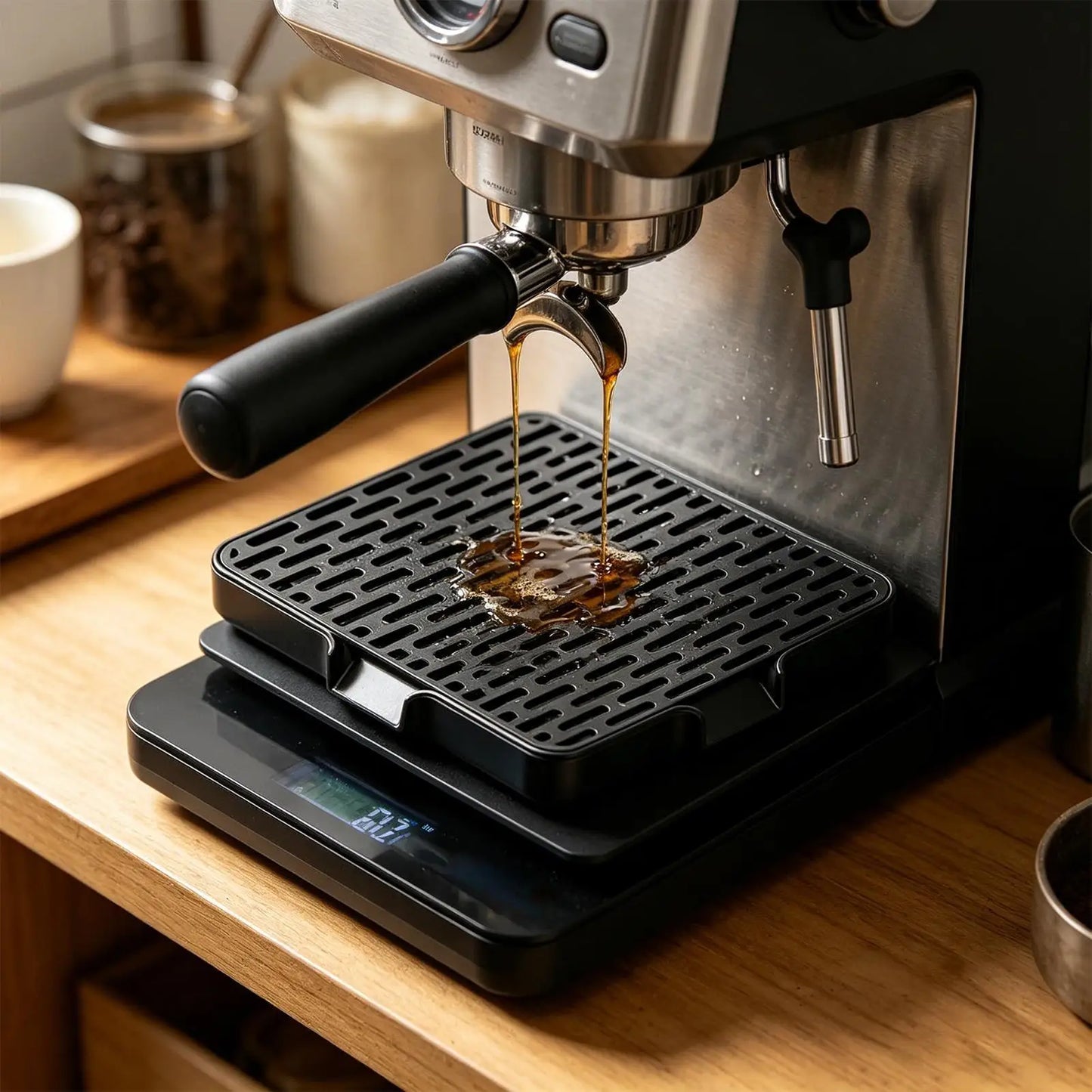 Self-Draining Coffee Scale Drip Tray | Espresso Drip Catcher