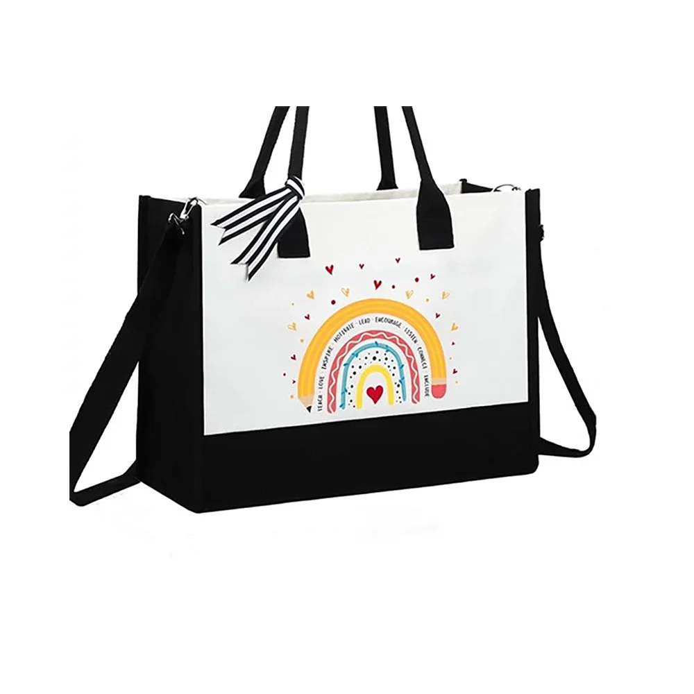 Teachers' Day Gifts Tote Bag Appreciation Gift for Teacher Back To School Decor Graduation Student for Women Coworker Gifts Peaceful Pleasures Health and Wellness Tote Bag 43x30x20cm