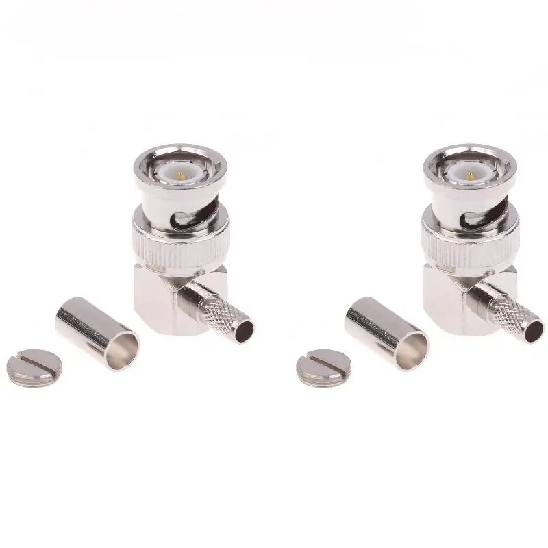 90° BNC Male Right Angle Crimp RF Connector 50 Ohm – RG58 RG142