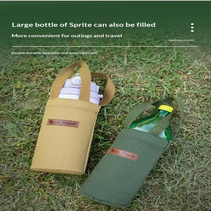 Canvas Water Bottle Bag | Portable Drink Carrier for Outdoors