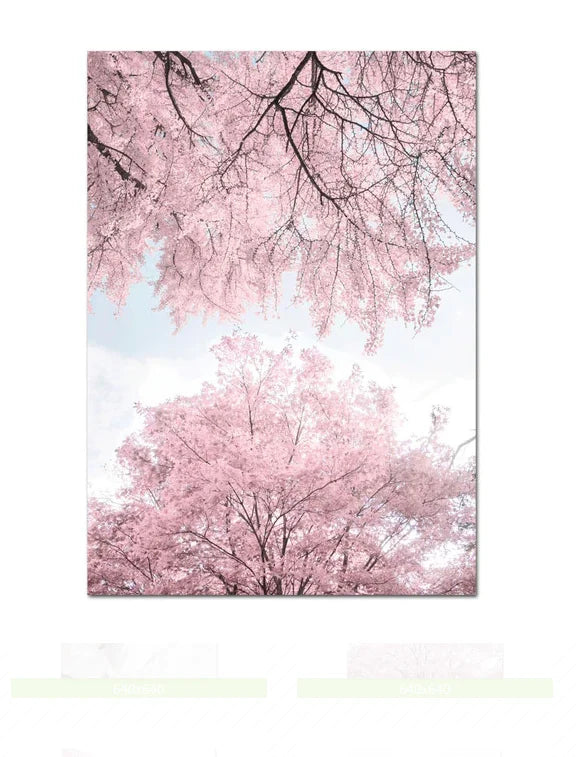 HD Canvas Wall Art for Living Room Cherry Blossoms Peony Carnation Flower Nordic Mountain Modern Pink Color Poster Home Decor Peaceful Pleasures Health and Wellness 09 20x30cm Unframed