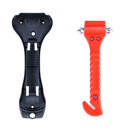 Two-in-one escape window-breaking tool hammer stainless steel in-car life-saving hammer emergency self-rescue Peaceful Pleasures Health and Wellness