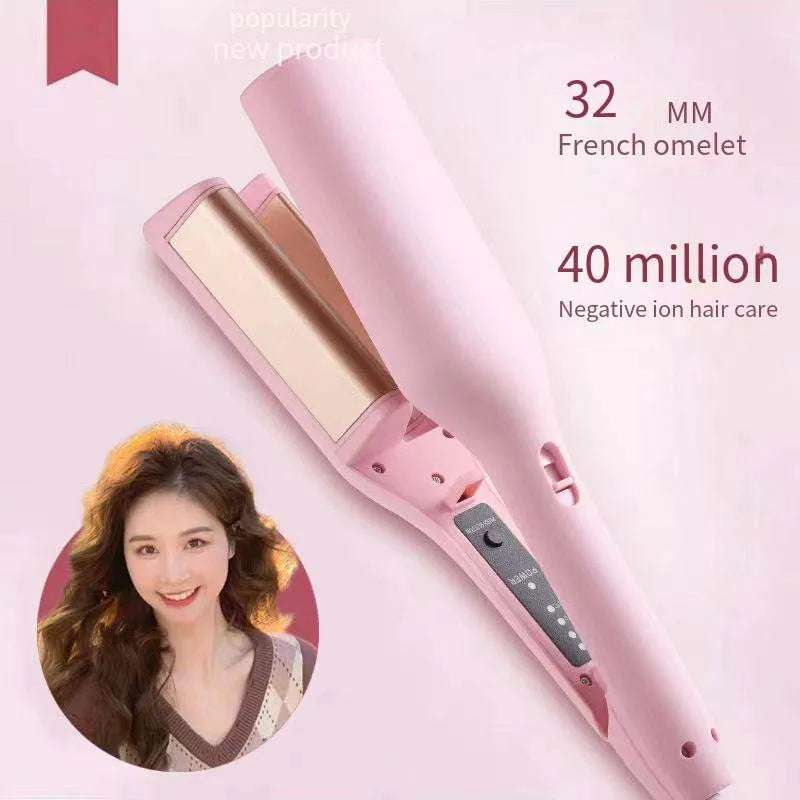Egg Roll Curling Iron Hair Waver Wavey Iron Wand Hair Crimper Electric Ceramic Portable Hair Curler Peaceful Pleasures Health and Wellness