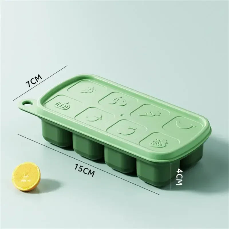 Food Grade Silicone Ice Cube Molds with Lid, BPA Free Silicone Ice Trays for Freezer, Reusable Ice Storage Boxes for Kitchen, Peaceful Pleasures Health and Wellness 02