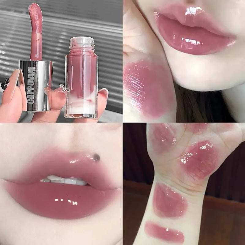 Cappuvini Glass Lip Gloss | Mirror Shine Dual-Layer Mixing