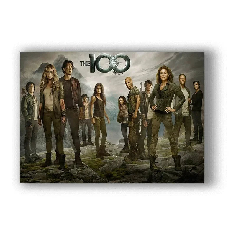 The 100 Season TV Series Minimalist Aesthetics Canvas Painting, Modern Print Wall Art for Living Room Home Decor Peaceful Pleasures Health and Wellness 17 40x60cm Unframed
