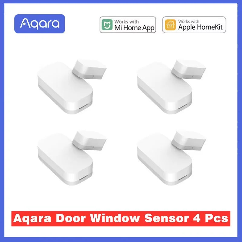 Original Aqara Door Window Sensor ZigBee Wireless Connection Smart Door Sensor Work With Mi Home HomeKit APP For Android iOS Peaceful Pleasures Health and Wellness 4 pcs
