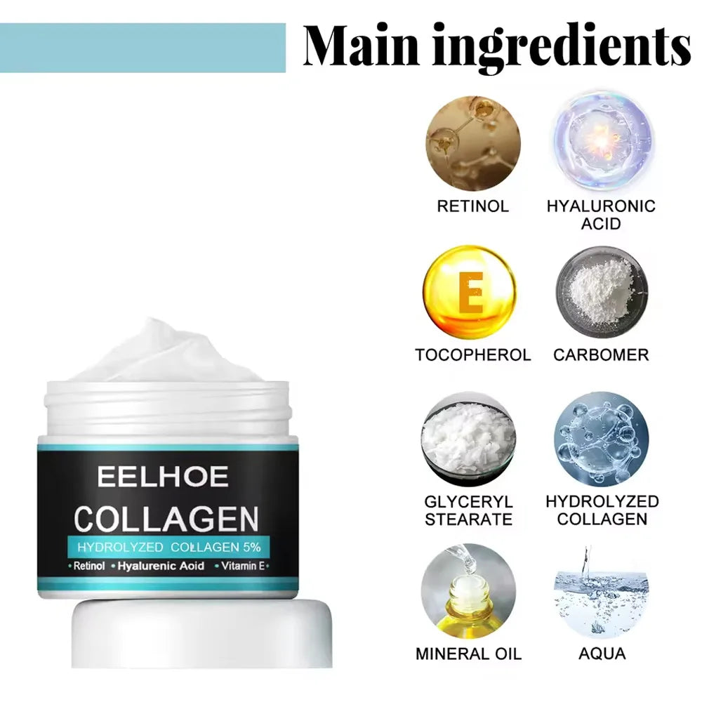 Men's Collagen Cream Lightens Wrinkles Face Cream Firming Moisturizing Hyaluronic Acid Brightening Cream Facial Skincare Peaceful Pleasures Health and Wellness