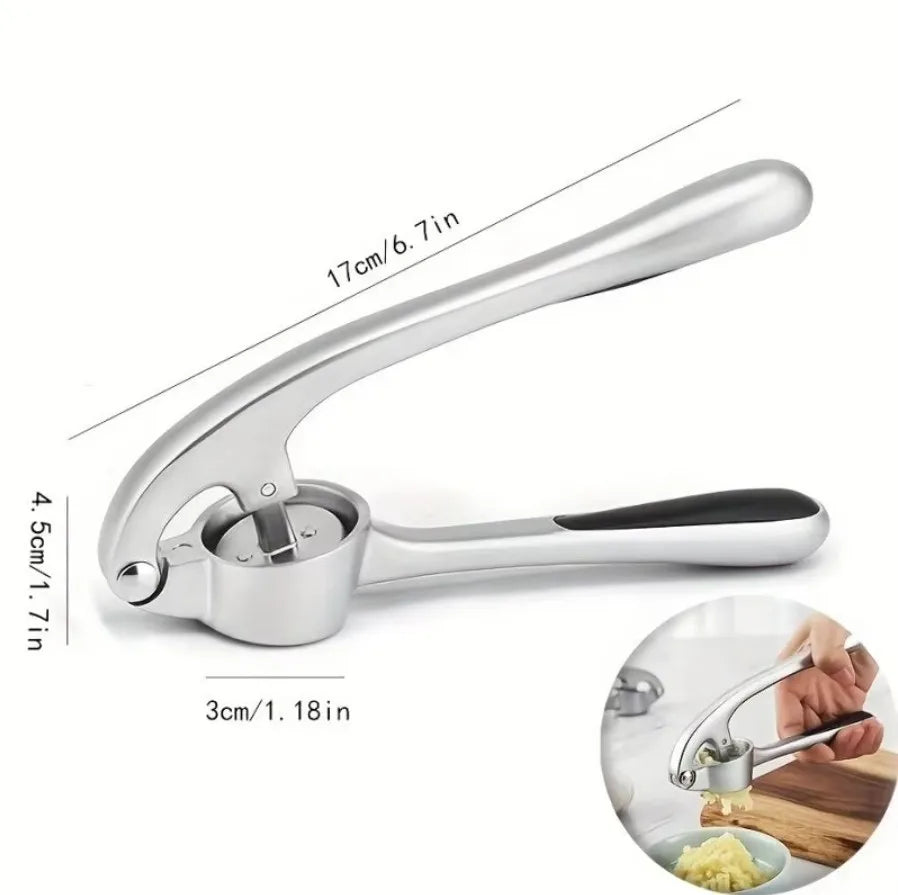 KUUJOJO Premium Garlic Press Set, Rust Proof & Professional Garlic Mincer Tool-Easy-Squeeze, Easy-Clean withSoft, Ergonomic Hand Peaceful Pleasures Health and Wellness