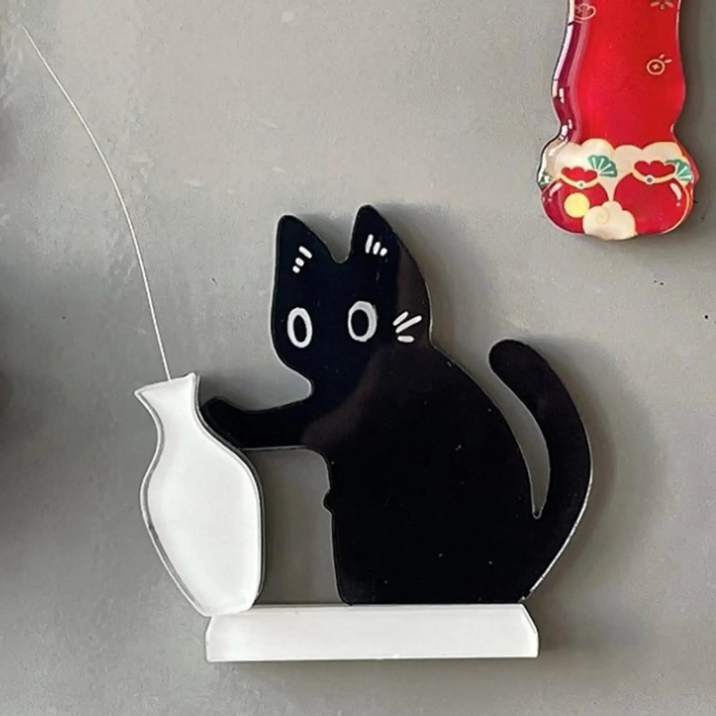 Cat Whisker Holder Cute Magnetic Refrigerator Ornament Fridge Magnets Cat Hair Storage Collection Ornaments for Homes Kitchens Peaceful Pleasures Health and Wellness