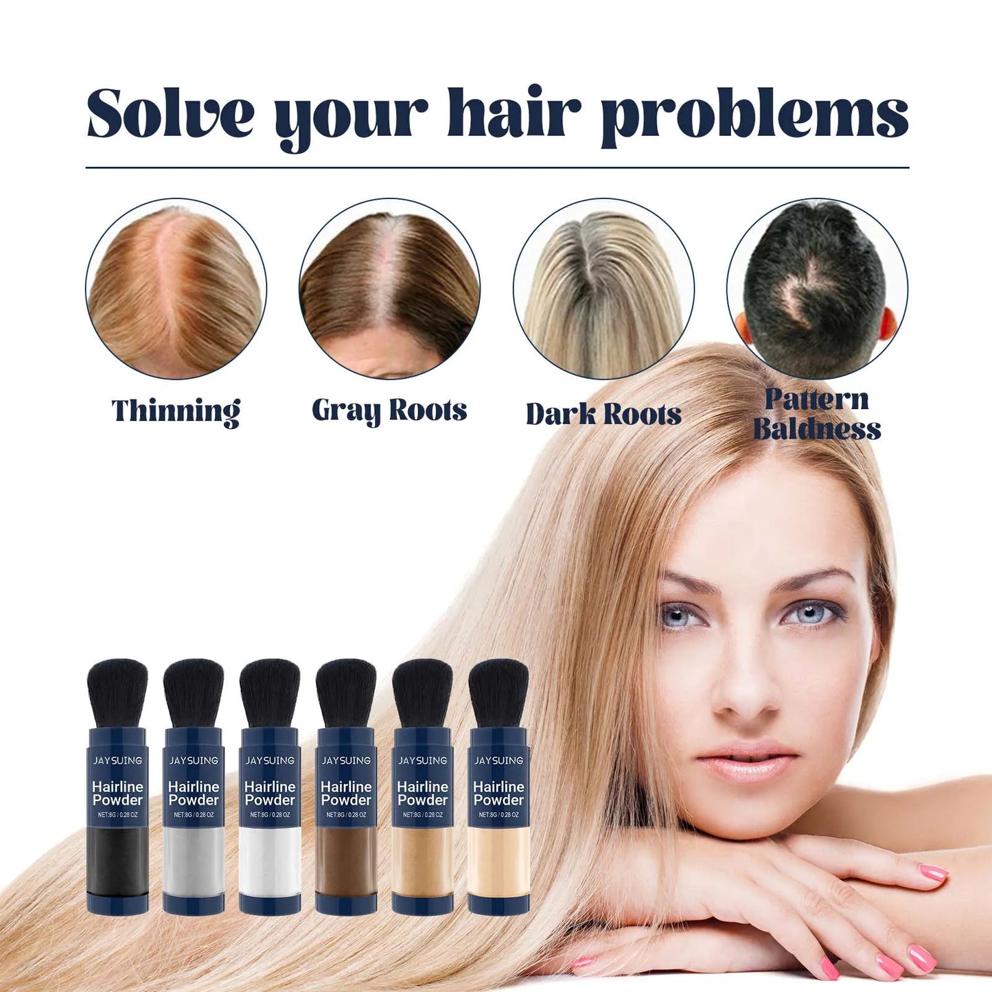Jasuing Vitamin E Hair Densifying Fiber Powder Thick Fluffy Refreshing Hair Filling Hairline Oil control Hair Care Long Lasting Peaceful Pleasures Health and Wellness