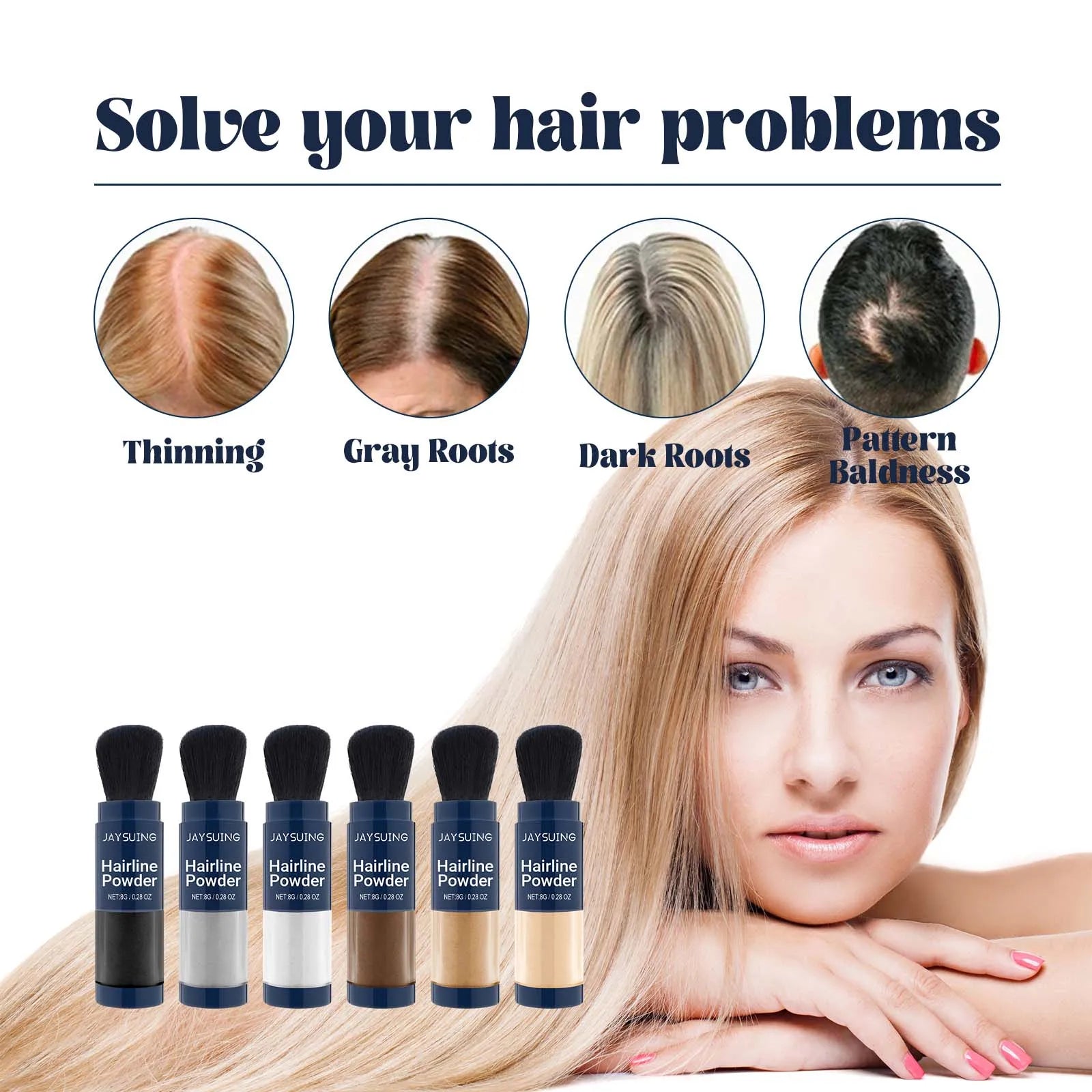 Jasuing Vitamin E Hair Densifying Fiber Powder Thick Fluffy Refreshing Hair Filling Hairline Oil control Hair Care Long Lasting Peaceful Pleasures Health and Wellness