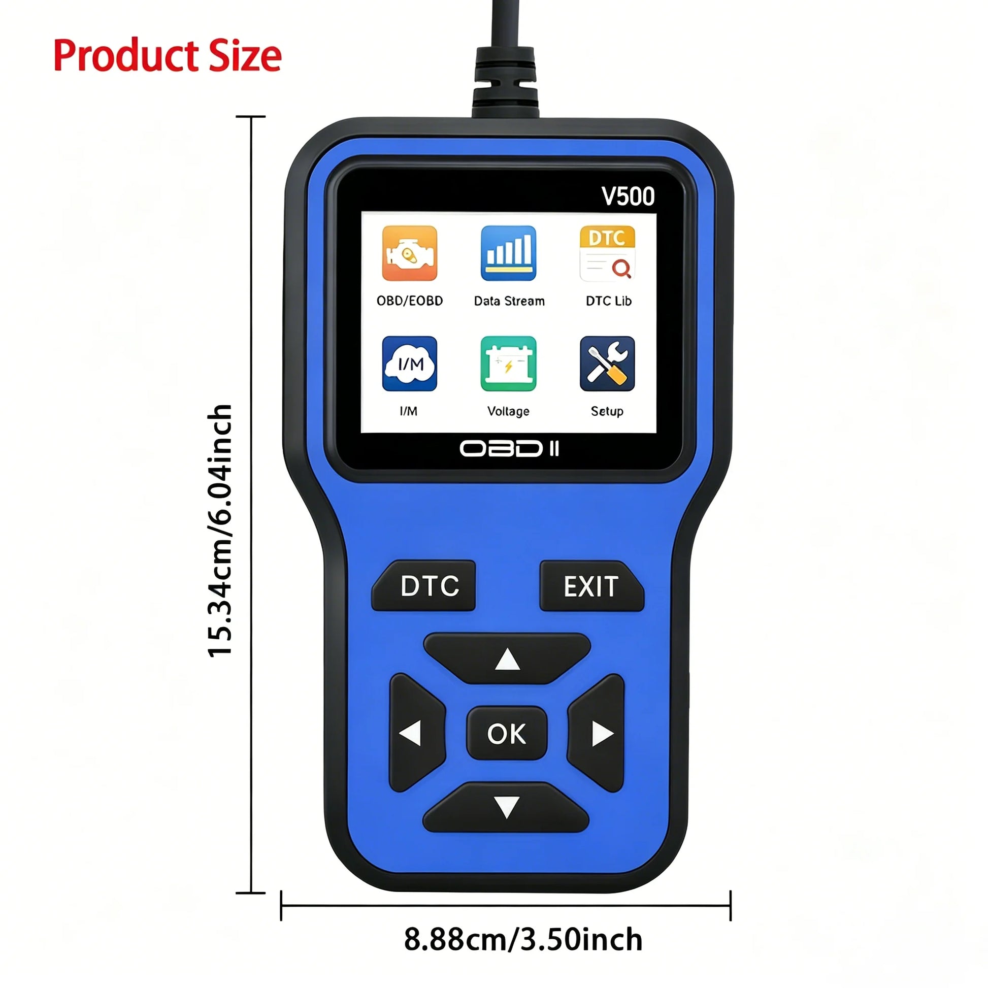 V500 Obd2 Car Diagnostic Scanner Engine Fault Code Reader Battery Voltage Tester Charging System Analyzer Check Engine Light Too Peaceful Pleasures Health and Wellness