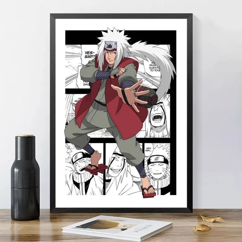 New Anime Naruto Hanging Painting Naruto Sasuke Poster Hanging Painting Children's Room Bedroom Dormitory Mural Wall Painting Peaceful Pleasures Health and Wellness 5-1PC 20x30cm