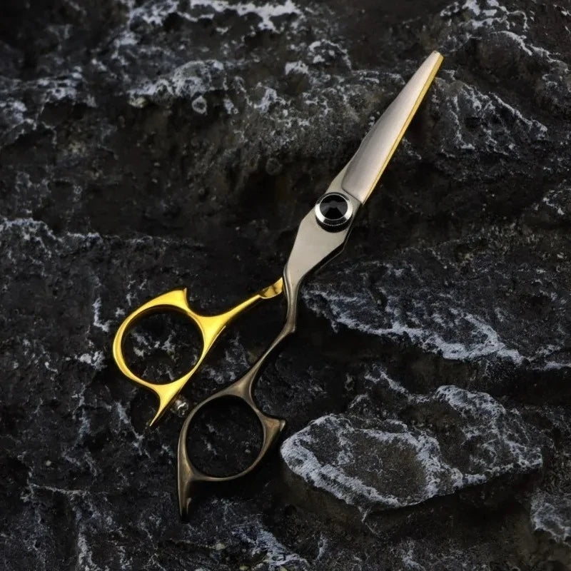 5.0 Professional Hairdressing Scissors Salon Barber Accessories Haircut Machine Thinning Shear Hairdresser'S Scissors Peaceful Pleasures Health and Wellness Bk Gold