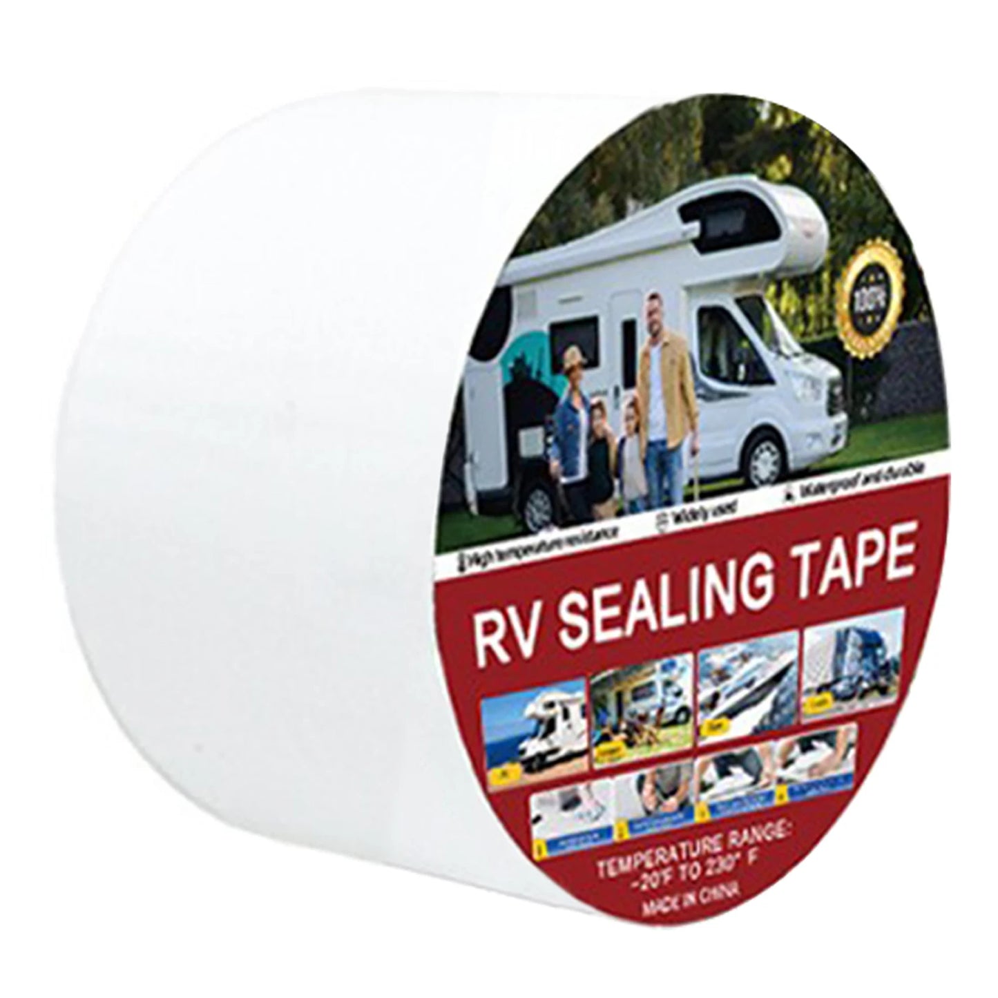 RV Sealing Tape,Weatherproof Waterproof High Temperature Resistant Repair Tape,High Viscosity Car Top/Roofs Repair Sealing Tape Peaceful Pleasures Health and Wellness 0.8MMx5CMx5M As Shown As Shown|As Shown