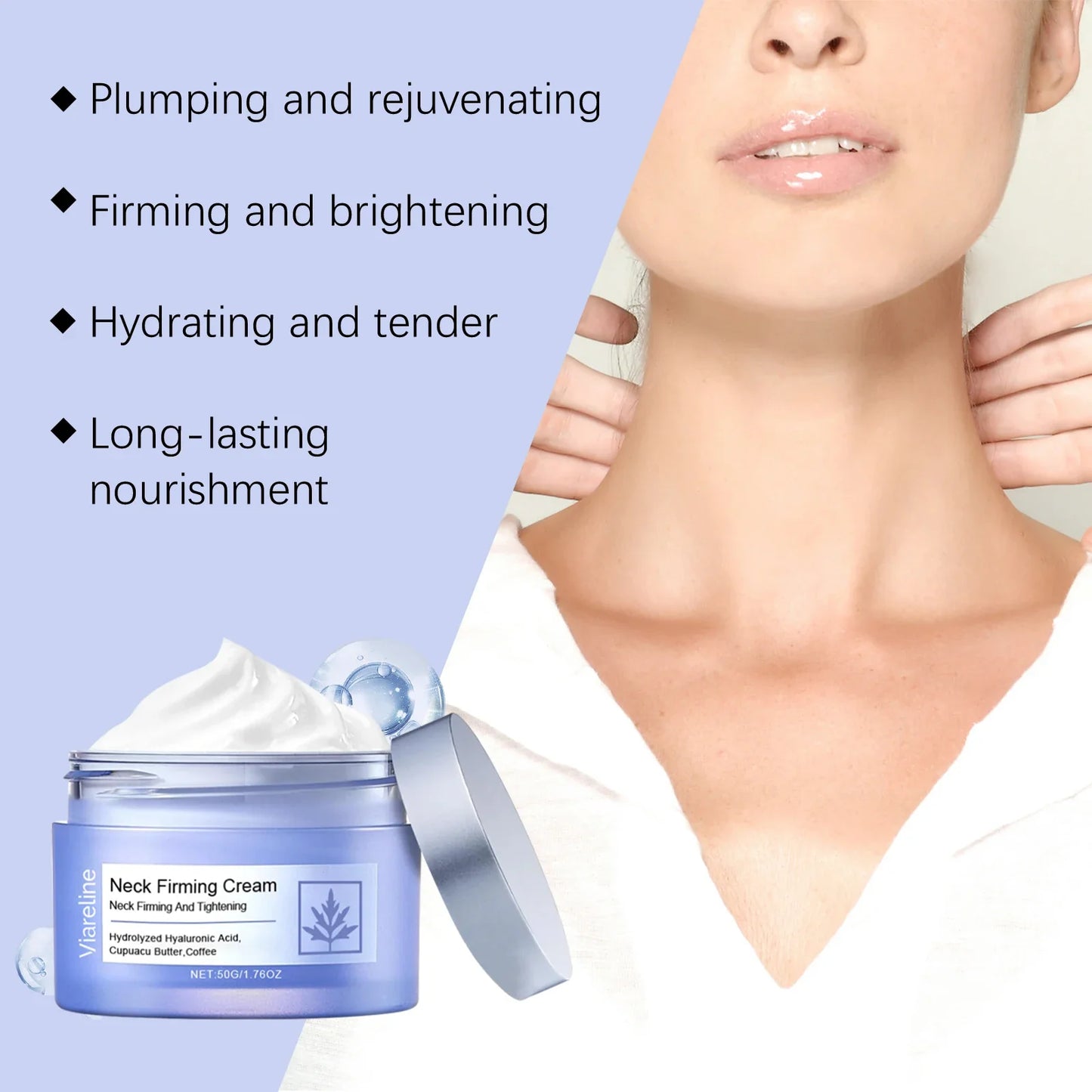 Viareline Firming Neck Cream – Lift, Smooth & Brighten Skin