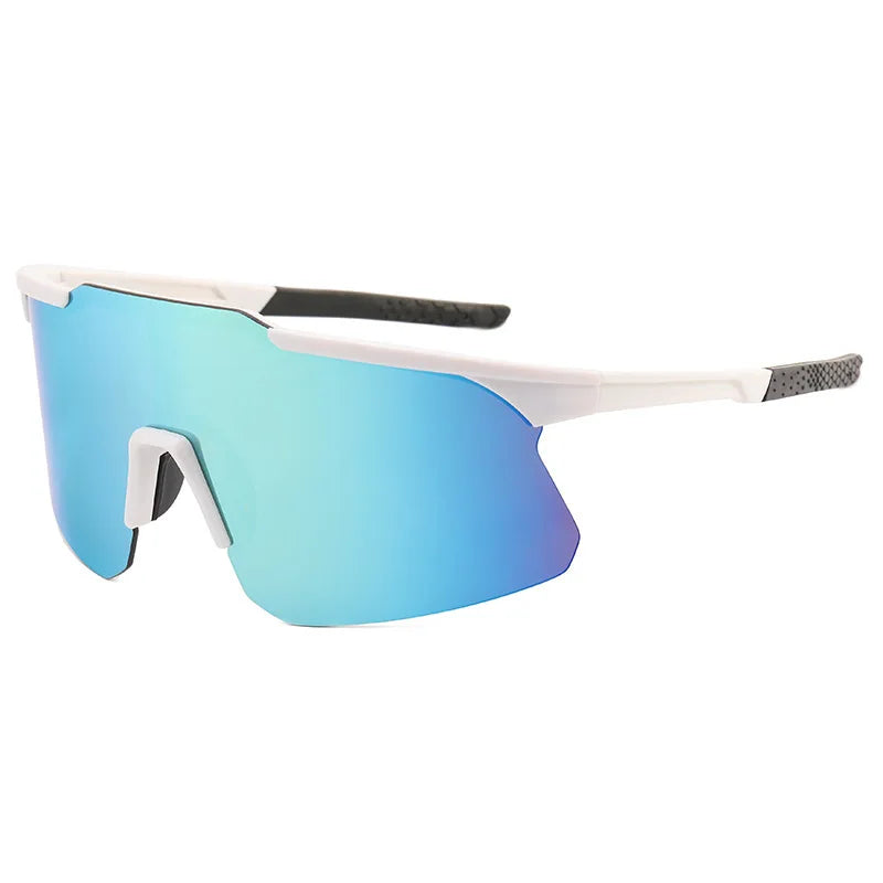 High-end Sunglasses Cycling Glasses New Dust-proof Mountaineering Sports Hiking Cycling Windproof Sunglasses Peaceful Pleasures Health and Wellness White and gold