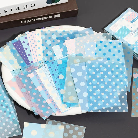 50Pcs Polka Dot Kraft & Vellum Paper Sheets for M5 Journals Decorative Craft Paper Oasis Select