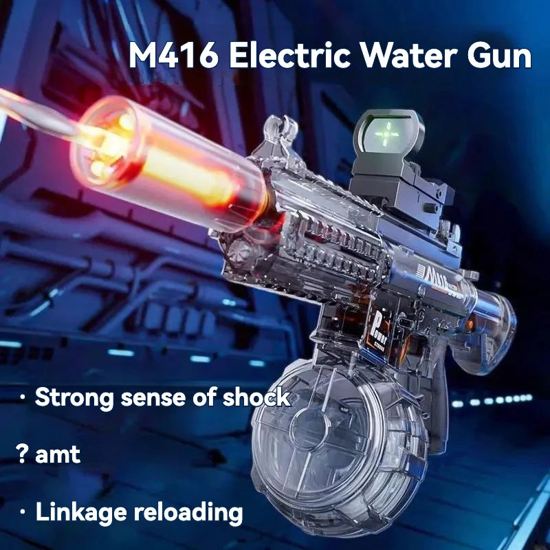 2026 Explosion Flash M416 Children's Electric Water Gun Toy