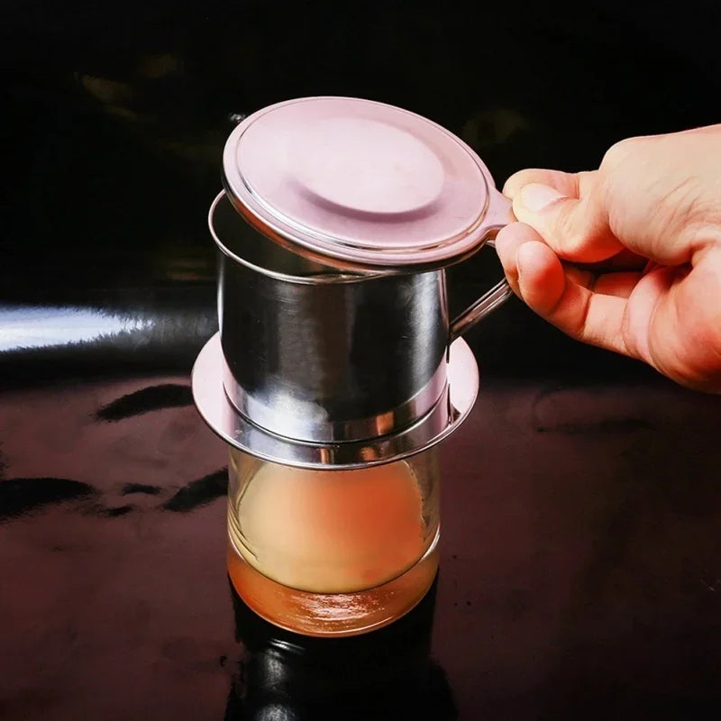 Vietnamese Phin Coffee Filter – Stainless Steel Drip Coffee Maker for 1-2 Cups