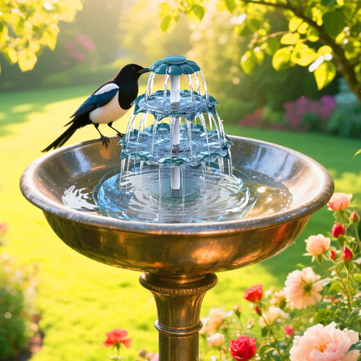 AISITIN 3-Layer Solar Bird Bath Fountain Pump – Garden & Pond