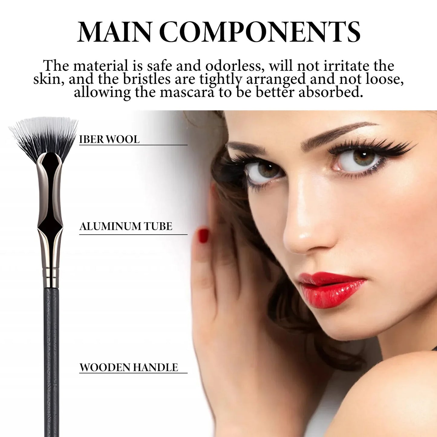 Eelhope Double Layer Fan Eyelash Brush | Eye Makeup Tool