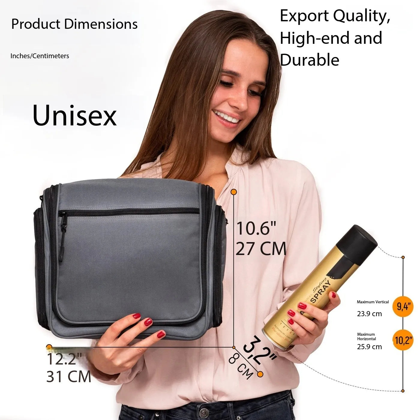 New large-capacity waterproof toiletry storage bag with hook, portable cosmetic bag, wet and dry separation travel toiletry bag Peaceful Pleasures Health and Wellness