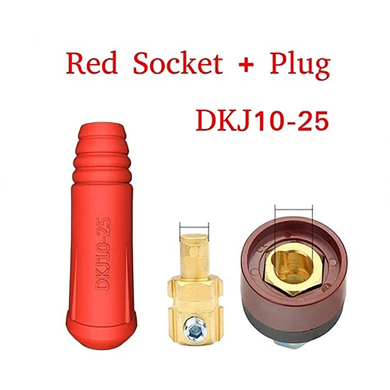 DKJ10-25 Quick Welding Cable Connector | European Style Brass