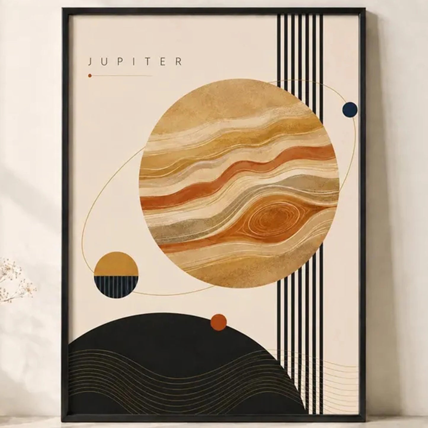 3-Piece Abstract Space Planet Canvas Wall Art Print Set