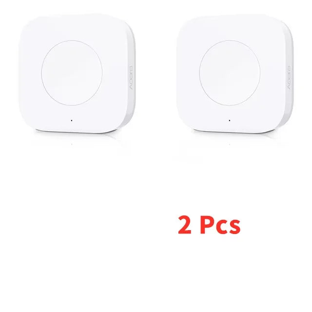 Original Aqara Wireless Mini Switch Zigbee Sensor One Key Control Button Smart Remote Control Home Automation for Homekit MiHome Peaceful Pleasures Health and Wellness 2 pcs sensor