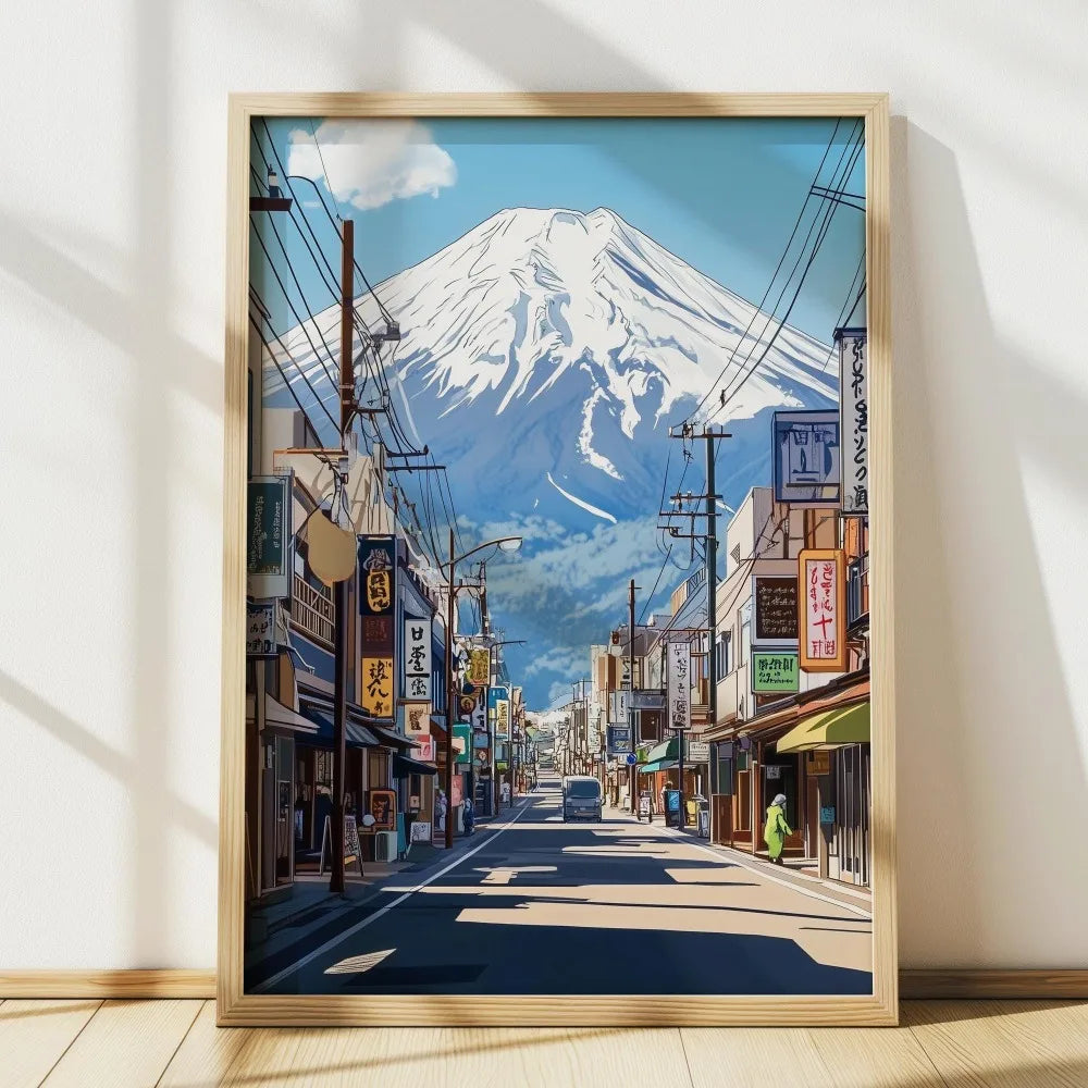 Japanese Mount Fuji Canvas Wall Art | Plum Blossom Wave Poster Canvas Wall Art Peaceful Pleasures Health and Wellness