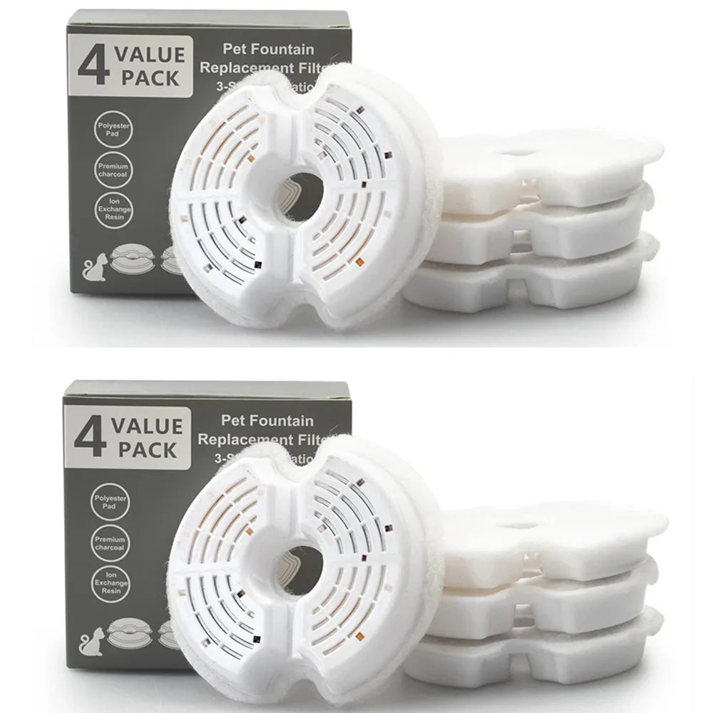 Activated Carbon Pet Fountain Filters – 4 to 32 Pack