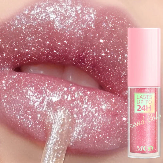 MCD Glitter Lip Gloss – 18 Shades, Waterproof & Long-Lasting Glitter Lip Gloss Oasis Select
