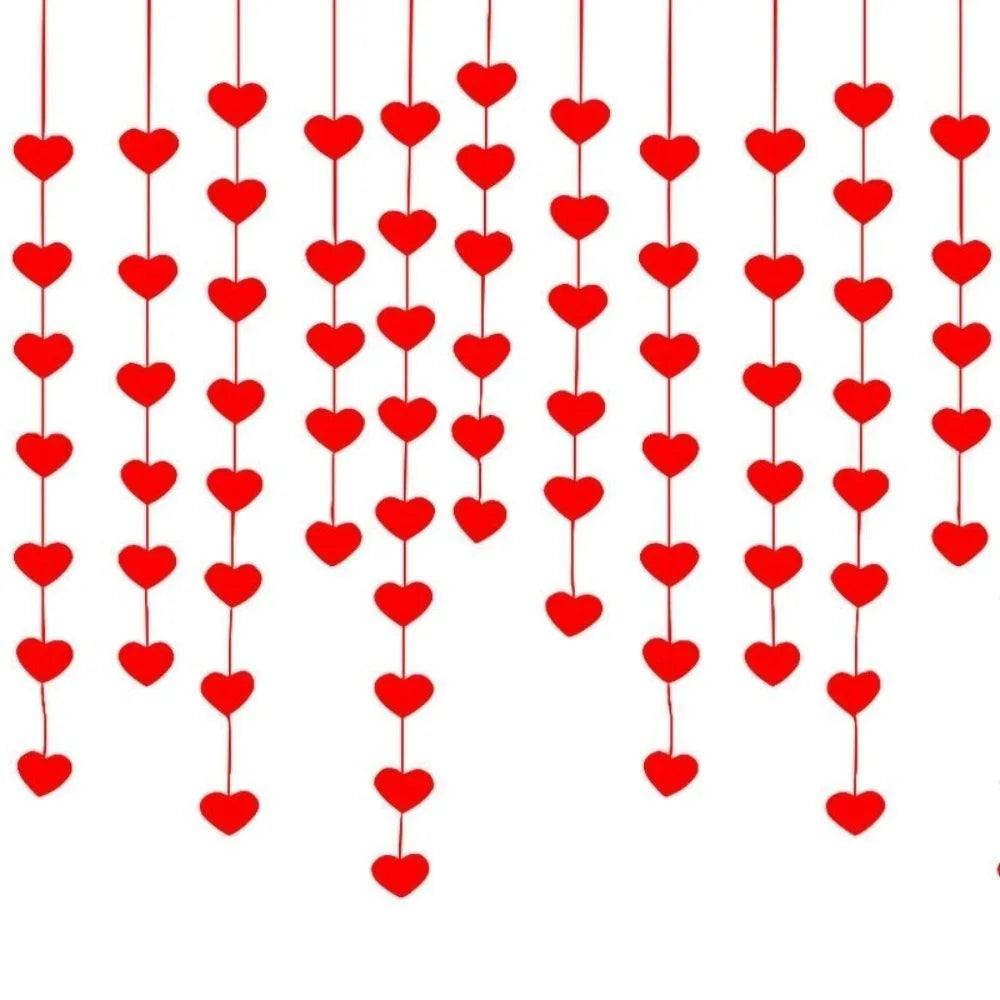 Love Flower Hanging Garland | Valentine's Day Party Décor 5 Pcs
