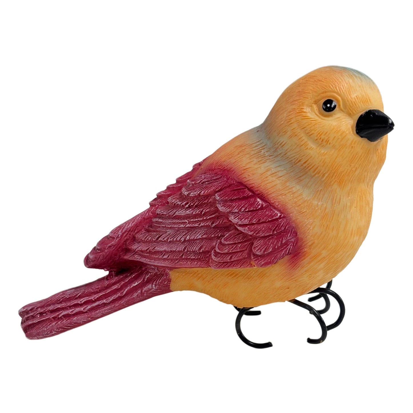 Artificial Bird Decorations Weather Garden Bird Statues Indoor & Outdoor Use Unique Gift for Women Mom Friends Peaceful Pleasures Health and Wellness Red 8.5x7.2cm