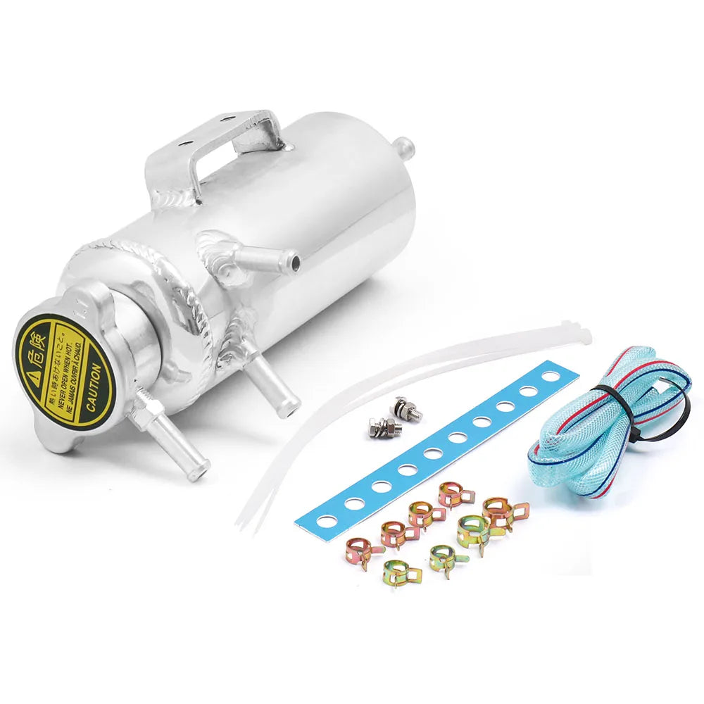 Performance Racing 60MM Aluminum Coolant Swirl Pot Universal Radiator Breather Tank BX102156 Peaceful Pleasures Health and Wellness Silver