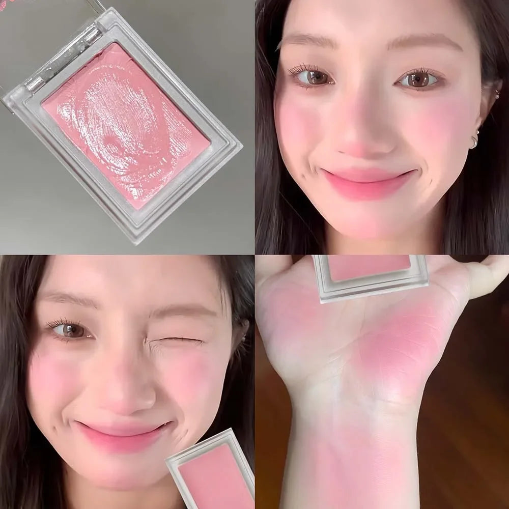 Monochrome Cream Blush Palette – Matte Peach & Pink Contour