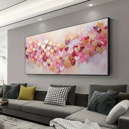 Modern Abstract Colorful Love Canvas Print | Unframed Wall Art Canvas Wall Art Peaceful Pleasures Health and Wellness 60x120cm No Frame ZLH10460