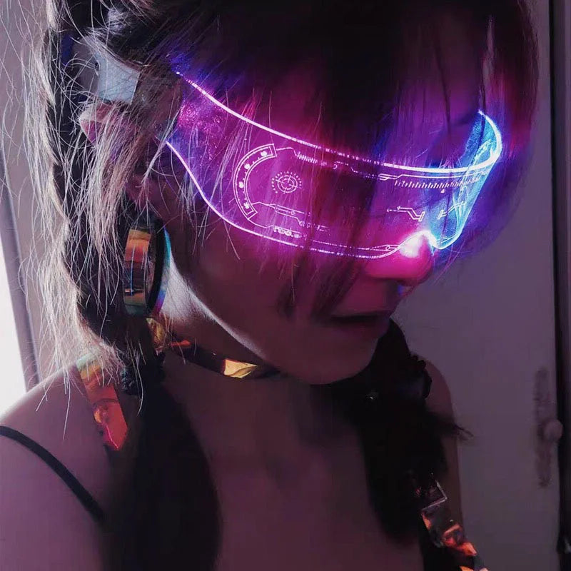 LED Light-Up Party Glasses | 7-Color Flashing Goggles