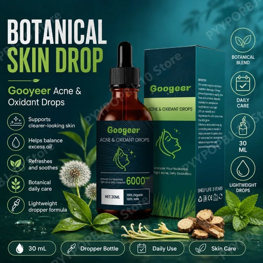 Googeer Botanical Skin Care Drops 30mL | Licorice & Honeysuckle Botanical Face Serum Peaceful Pleasures Health and Wellness