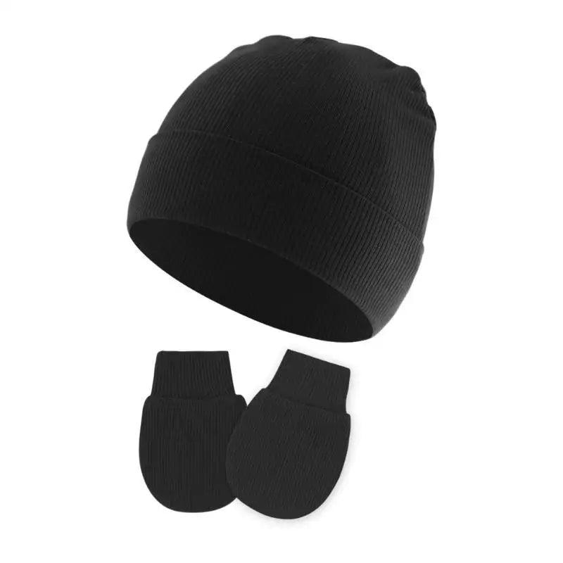 Newborn Baby Bonnet Hat & Anti-Scratch Gloves Set | 0–3 Month